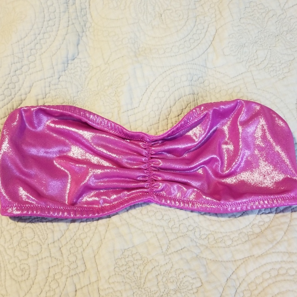 VS PINK metallic bandeau bra